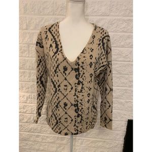 HWR Anthropologie Oversized VNeck Cashmere Sweater